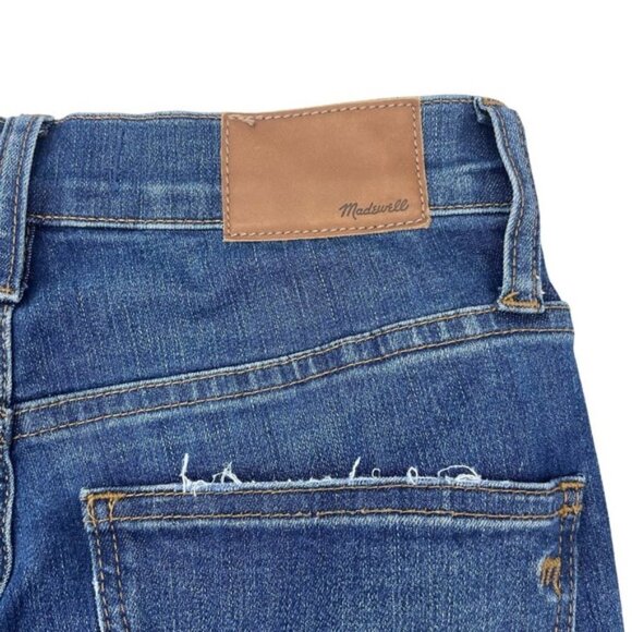 MADEWELL 10" High Rise Skinny Jean Sz 24 Distressing Raw Hem - Picture 7 of 8